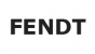 Małe logo maszyn rolniczych Fendt - czerna litery na białym tle 