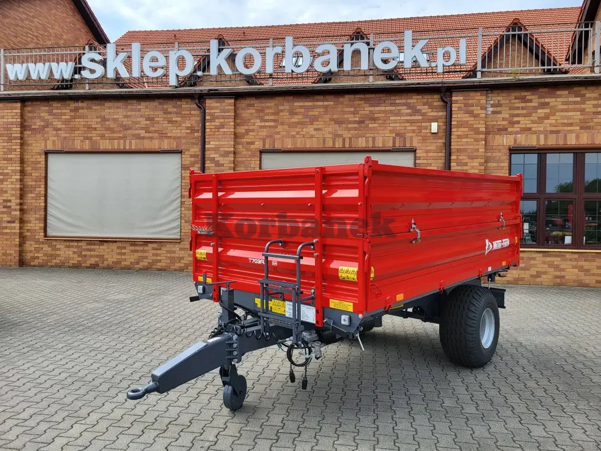 Przyczepa 1-osiowa rolnicza wywrotka 3,8 ton Metal-Fach T703A/1