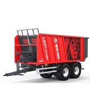 Zdjęcie przedstawiające przyczepę z wypychaną tylną ścianą T935/6 LionPOWER z firmy Metal-Fach
