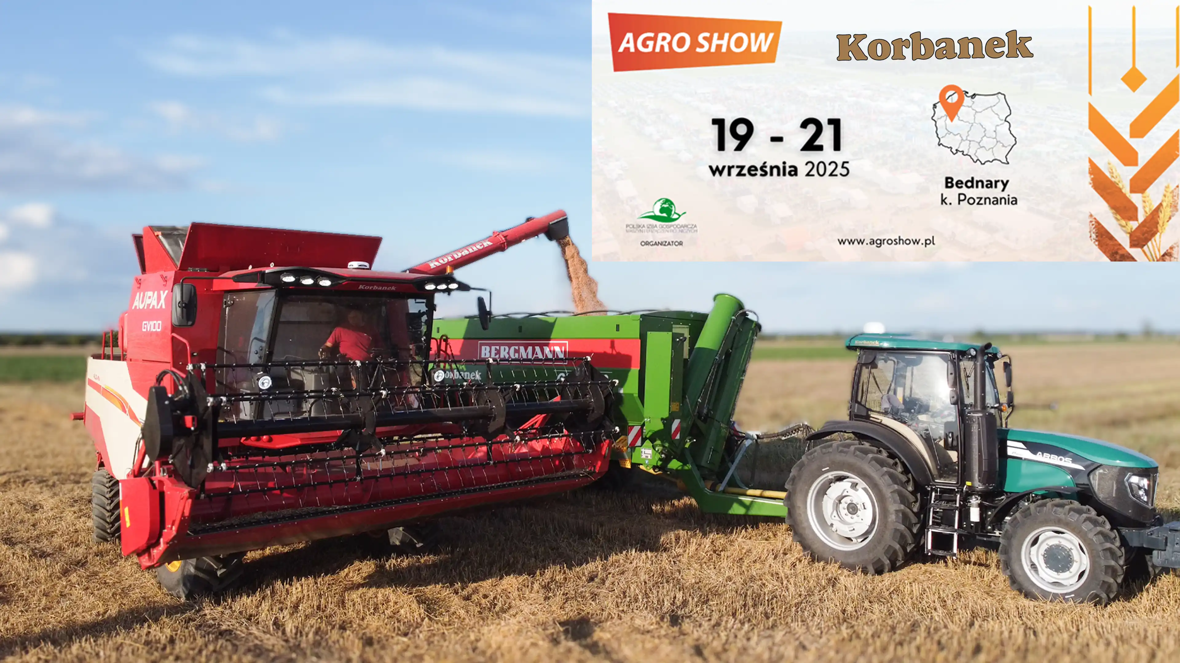 Na Agro Show 2025 firma KOrbanek zaprezentuje najnowsze kombajny z Chin Aupax