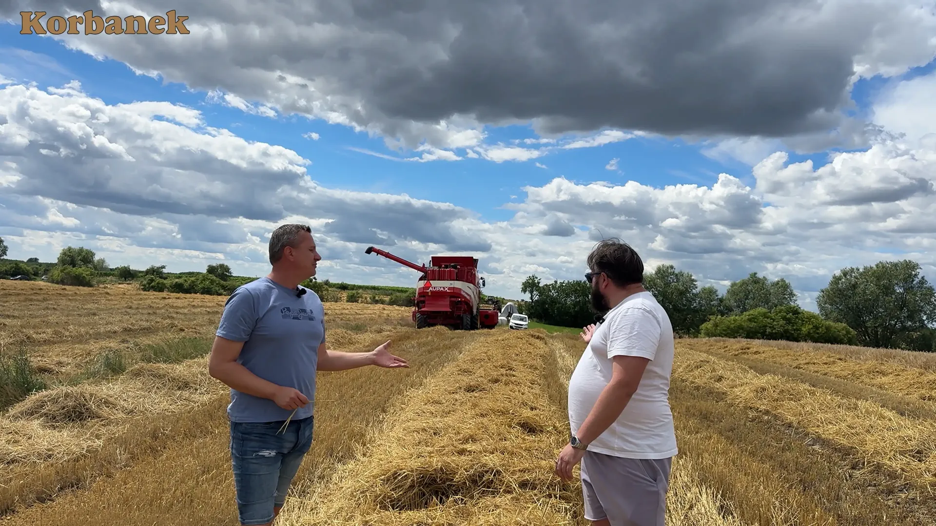 Nasz Klient testował kombajn Aupax GV100 w jęczmieniu na polu w okolicach Tarnowa Podgórnego