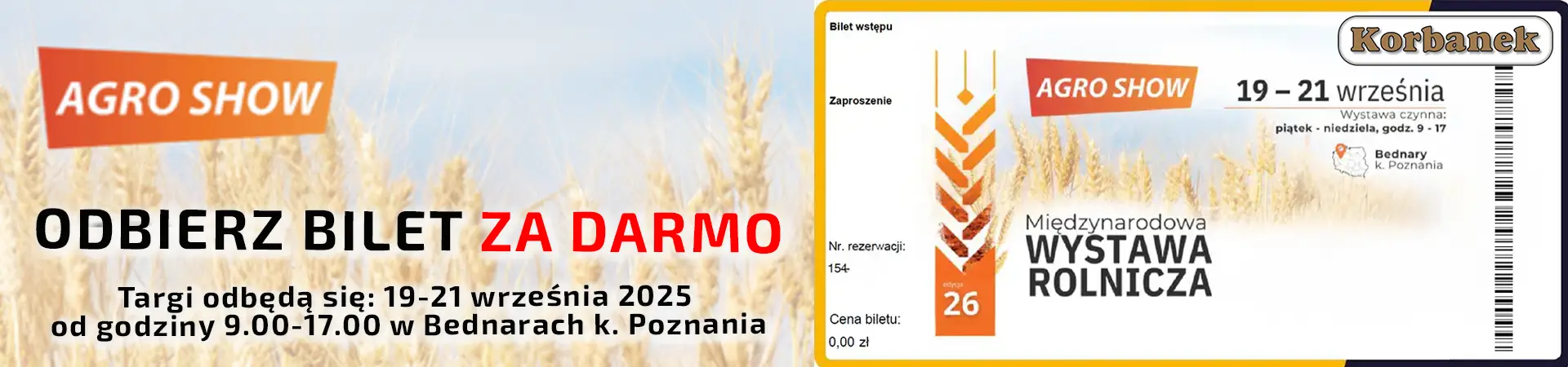ZDOBĄDŹ BILET NA AGROSHOW