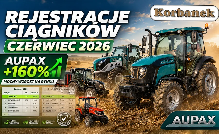 REJESTRACJHE CZERWIEC 2026 REJESTRACJE CIĄGNIKÓW W CZERWCU 2026