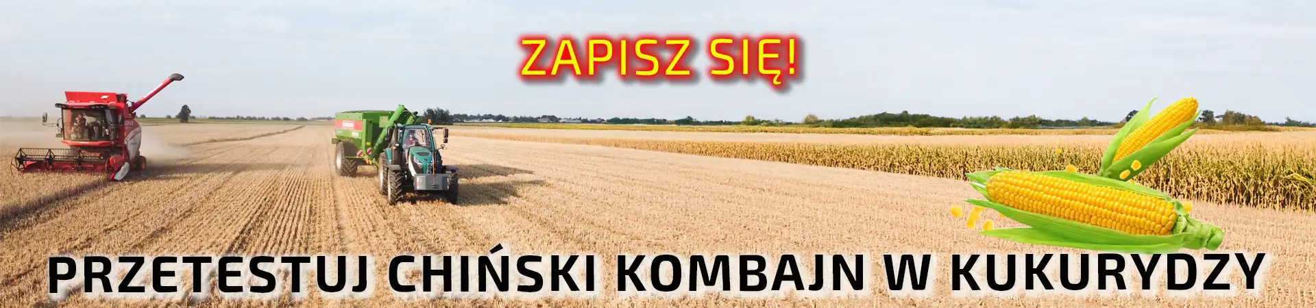 Testy chińskich kombajnów w kukurydzy