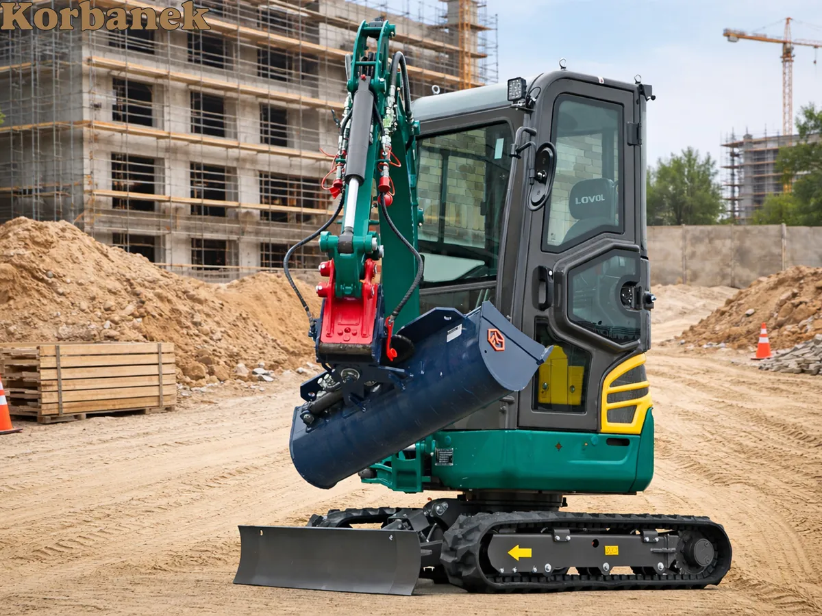 Koparka Lovol na palcu budowy