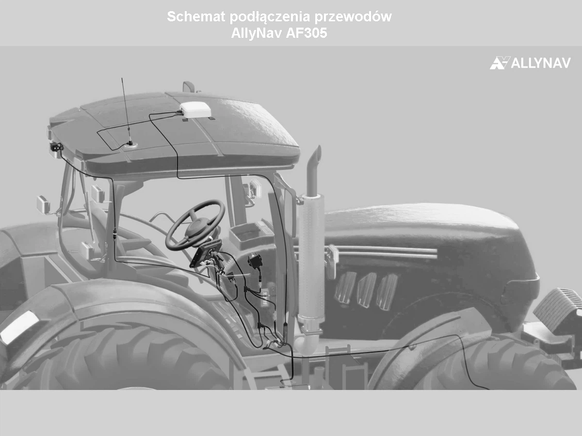 Podłączenia przewodów instalacji AllyNav AF305 