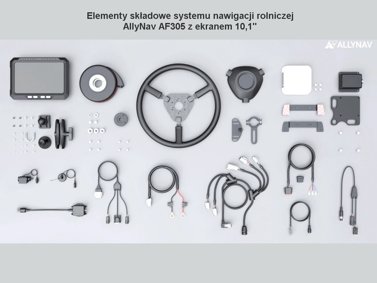 Skład zestawu AllyNav AF305 z ekranem 10,1''