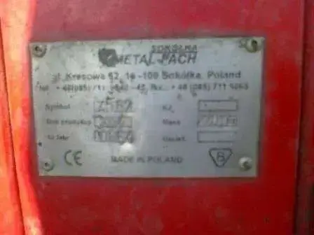 tabliczka prasa Metalfach Sokółka rok produkcji 2004 tabliczka znamionowa prasa Metalfach Sokółka rok produkcji 2004