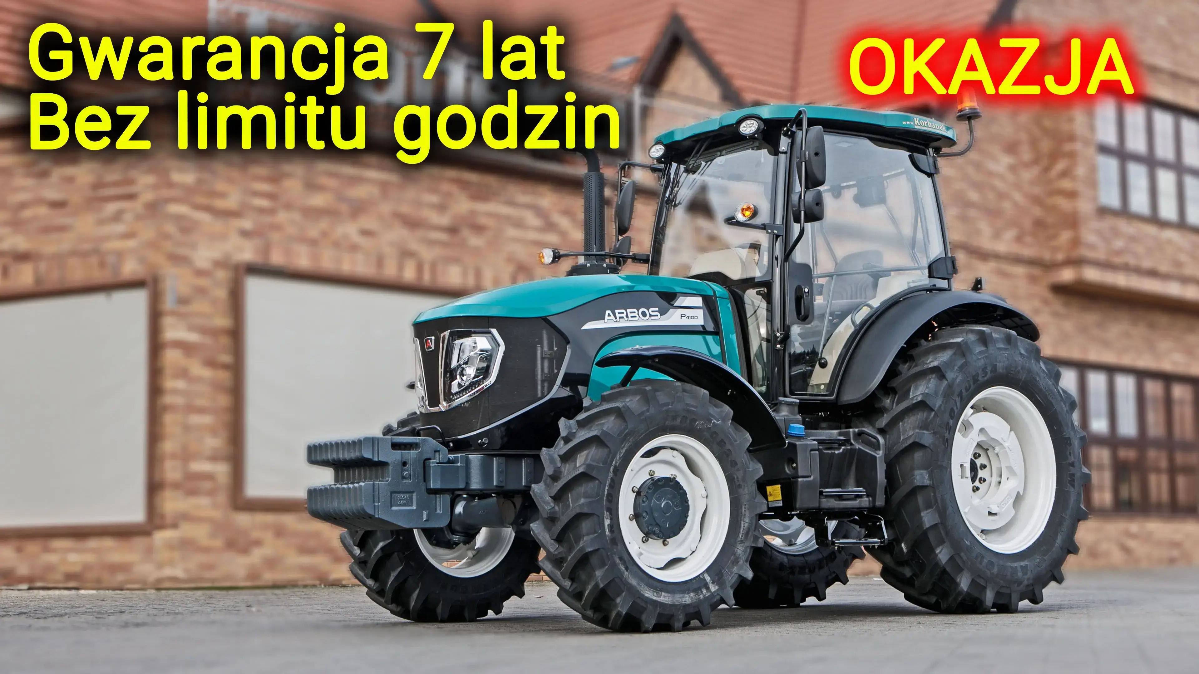 Arbos 4100 Stage V widok na przód z lewej strony Ciągnik rolniczy Arbos 4100 Stage V widok na przód z lewej strony