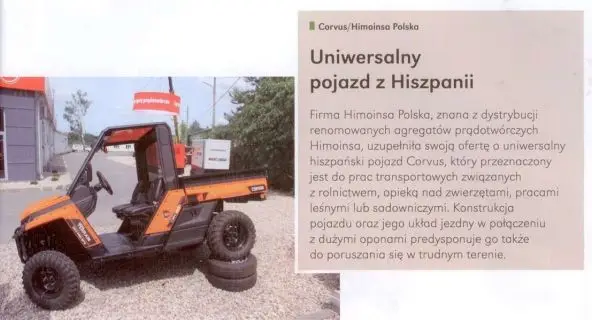 ATR express wrzesień 2019 Universalny pojazd z Hiszpanii Corvus