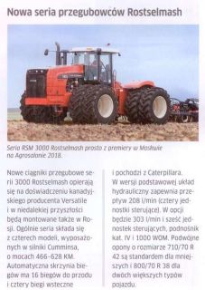 RSM 3000 Rostselmash w trakcie pracy na polu