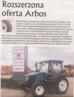 Ciagniki Arbos z nowej oferty Arbosa