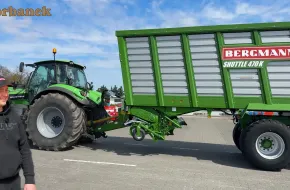 Kamil i jego nowy nabytek przyczepa samozbierająca Bergmann Shuttle 470 K