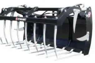 Widły uniwersalne z chwytakiem typu Krokodyl o szer. roboczej 1,4 m firmy HYDRAMET do ładowacza Xtreme S mini www.korbanek.pl