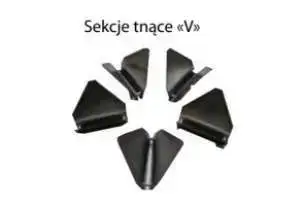 Sekcje tnące typu V wyposażeniem wozów paszowych Lucas Qualimix z poziomym mieszadłem Łopatowym