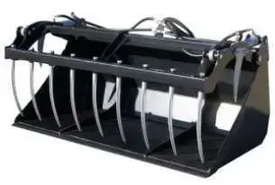 Szufla lub inaczej łyżka z chwytakiem typu Krokodyl o szerokości roboczej 1,4 m firmy HYDRAMET do ładowacza czołowego Xtreme S mini www.korbanek.pl