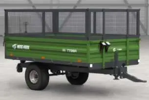 Lakierowanie skrzyni pod inny kolor niż standardowy w przyczepie T735A Zielona przyczepa jednoosiowa T735A - lakierowanie skrzyni na inny kolor niż czerwony przez Metal-Fach
