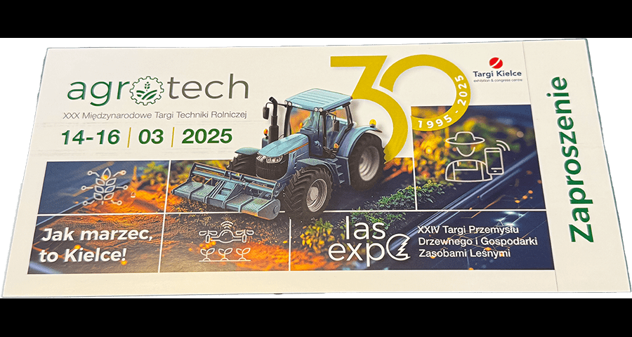 Bilet ZA DARMO na targi Agrotech Kielce 2025