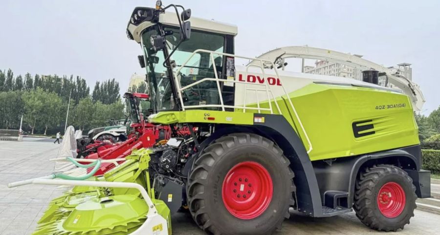 Sieczkarnia Lovol w kolorystyce Claas