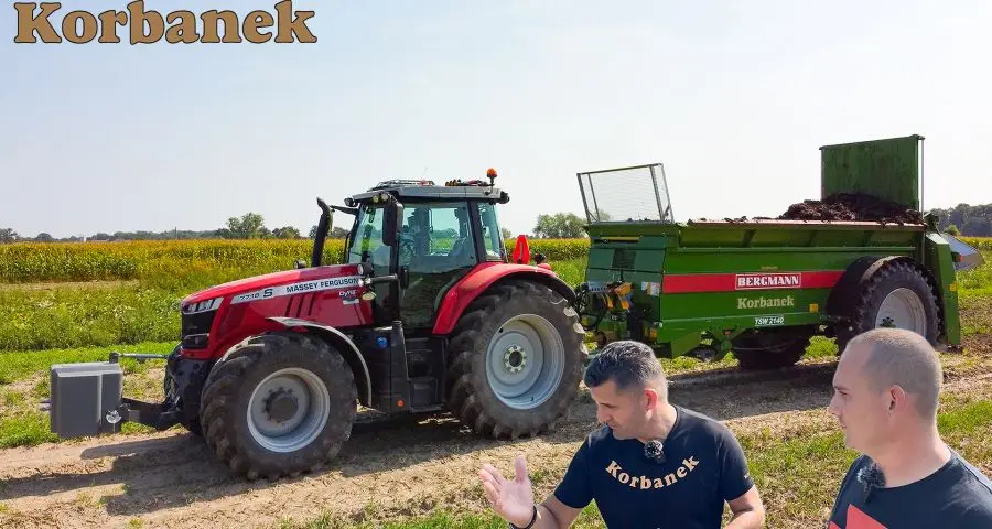 Na swoim 32 ha gospodtarwie nastawionym na hodowlę bydła Szymon testował rozrzutnik Bergmann 2140 od Korbanek