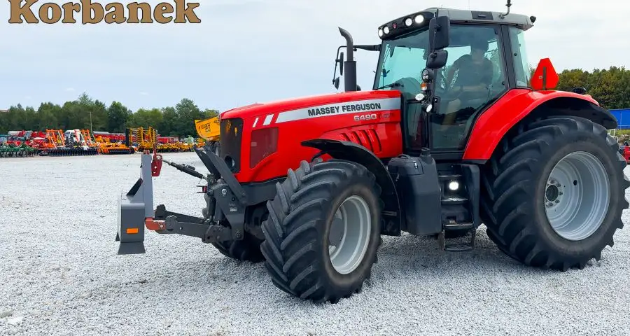 Ciągnik Massey Ferguson, kupiony w firmie Korbanek testowany na siłę uciągu