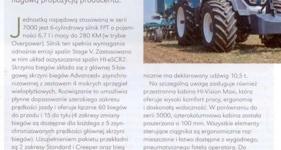 seria 7000 w ciągnikach ARBOS
