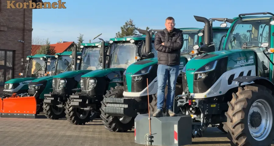 Cała gama modeli ciągnikow Aupax dostępnych w firmie Korbanek