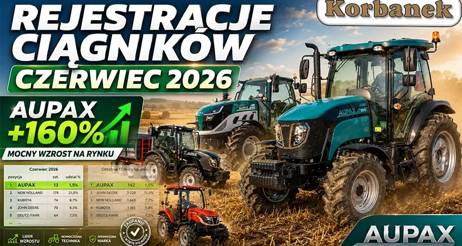 REJESTRACJHE CZERWIEC 2026 REJESTRACJE CIĄGNIKÓW W CZERWCU 2026