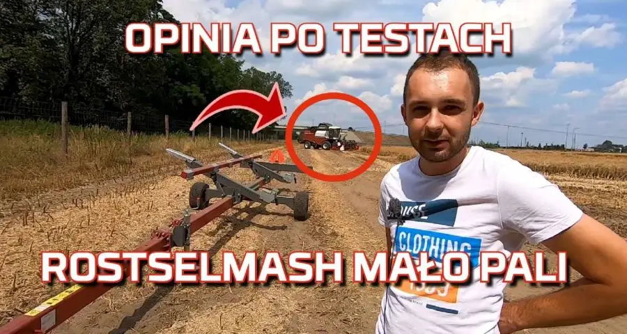 Tapeta z pola po rzetelnej opinii rolnika po testach kombajnu Rostselmash Vector 425 od Korbanek podczas żniwa 2019 koszenie omłot