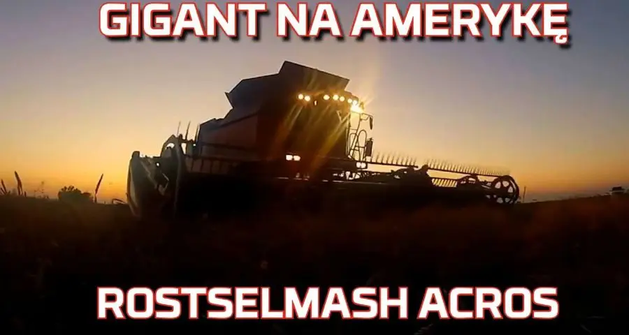 Kombajn zbożowy Rostselmash Acros i wersja amerykańska Versatile zdjęcie nocne od Korbanek