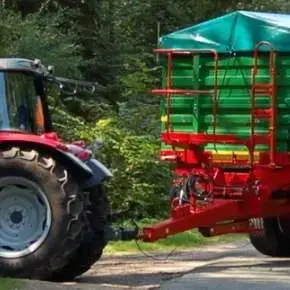 Przyczepa TB 12 tandemowa, burtowa do przewozu zbóż, okopowych i innych materiałów produkcji rolnej
