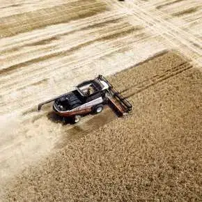 Rostselmash Torum 770 od góry na polu na korbanek.pl
