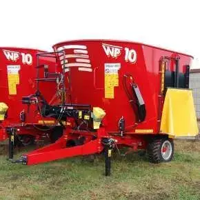 Wóz paszowy WP 10 o pojemności 10 m3 jednoślimakowy firmy Metaltech  oferowany przez firmę Korbanek