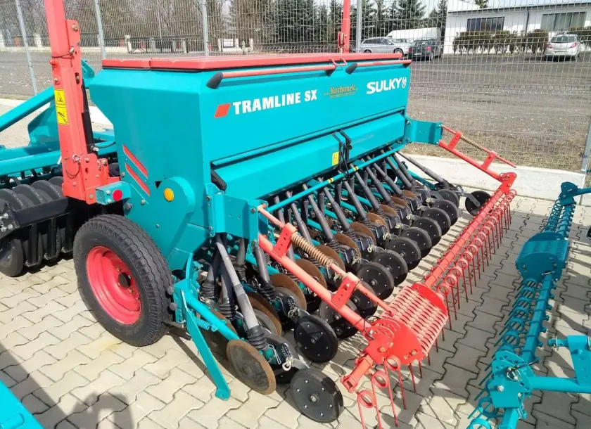 Siewnik zbożowy talerzowy SULKY Tramline SX 3m z rolkami i zagarniaczem