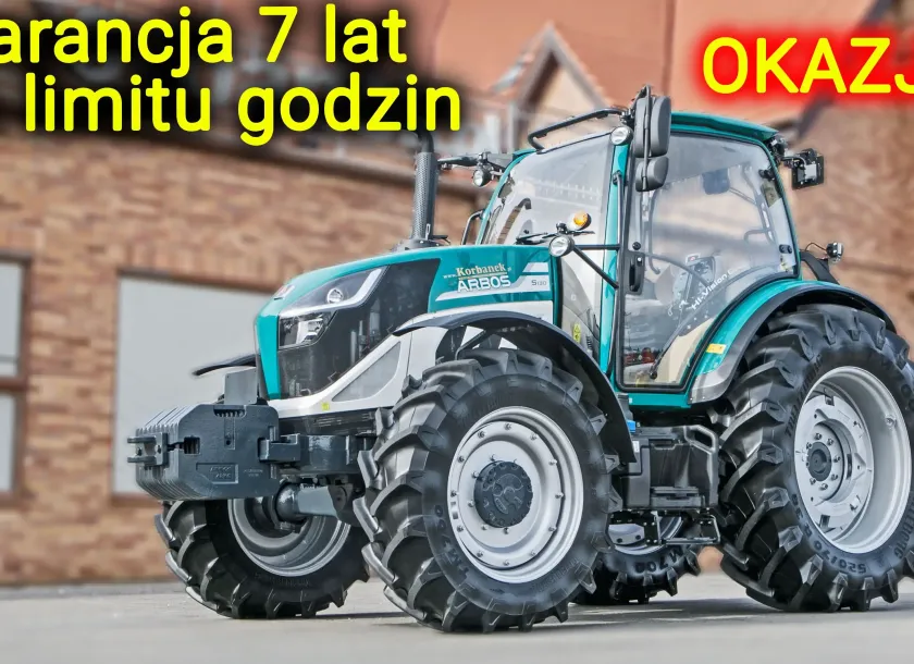 Ciągnik rolniczy Arbos 5130 Advanced Gen 2 Stage V widok na przód z lewej strony