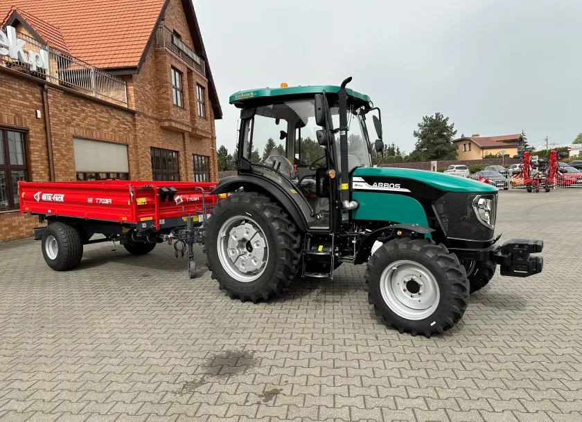Ciągnik Arbos 3065 z przyczepką Metal-Fach za połowę ceny