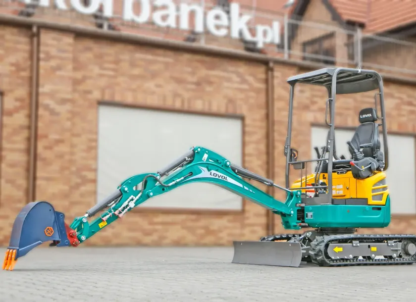 Mini koparka Lovol Korbanek, Nachi, Eaton, Yanmar ramię maksymalny zasięg kopania