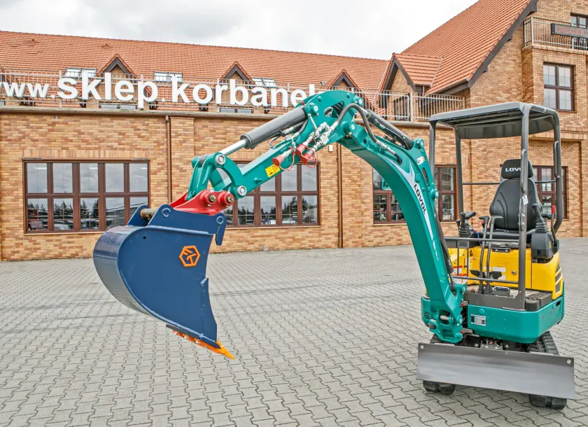 Mini koparka Lovol Korbanek, Nachi, Eaton, Yanmar z łyżką 300 mm