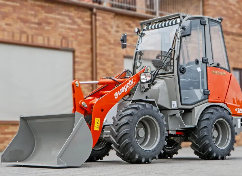 Atlas Weycor AR320 Yanmar ładowarka przegubowa z kabiną bok maszyna łyżka ładowarkowa 