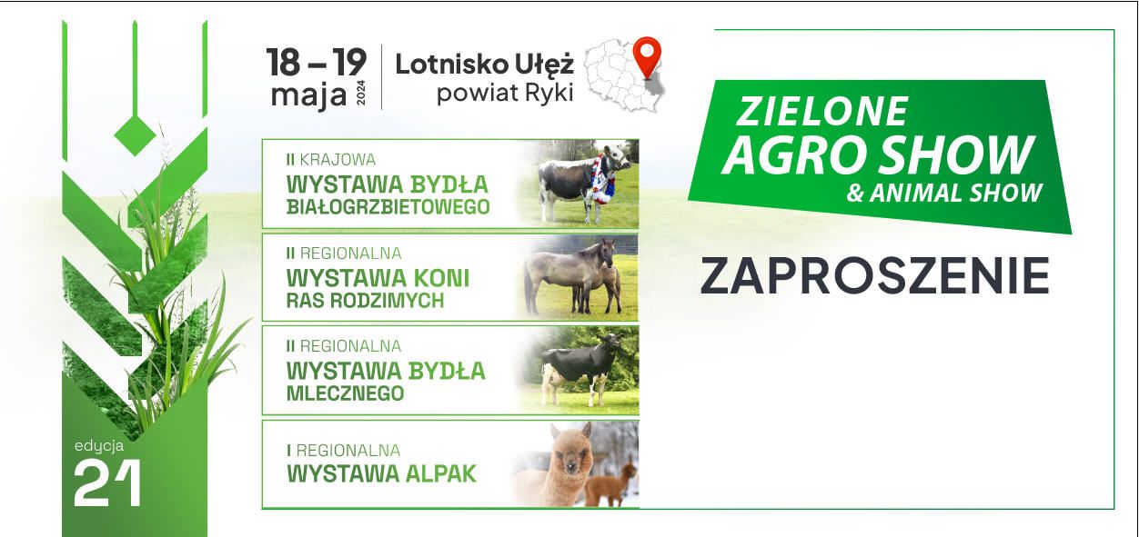 Targi Zielone Agro Show na których firma KOrbanek będzie pokazywała różne maszyny rolnicze