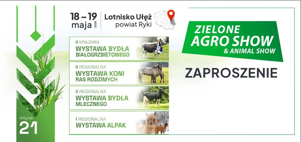 Targi Zielone Agro Show na których firma KOrbanek będzie pokazywała różne maszyny rolnicze