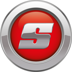 Okrągłe logo z literą S na czerwonym stoll tle korbanek.pl