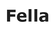logo fella czarny napis na bialym tle