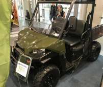 Ranger Polaris 570 EPS kolor zielony paka załadunkowa pasy bezpieczeństwa kierownica samochodowa pasy bezpieczeństwa zderzak przedni metalowy felgi stalowe napęd 2x4 4x4 EPS wspomaganie kierownicy klatka ochronna Korbanek.pl