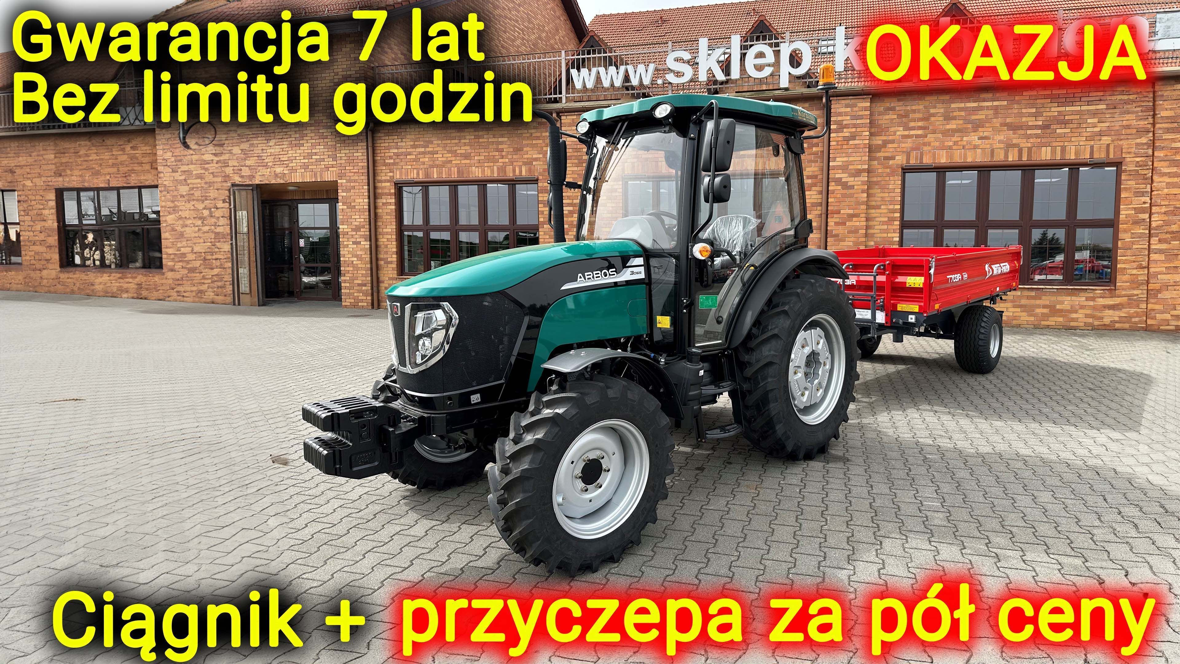 Ciągnik rolniczy Arbos 3065 Stage V widok na przód z lewej strony