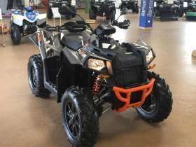prawy przód używany quad Polaris Scrambler XP 1000 LIMITED atv grey z seledynową ramką ochronną  z przodu