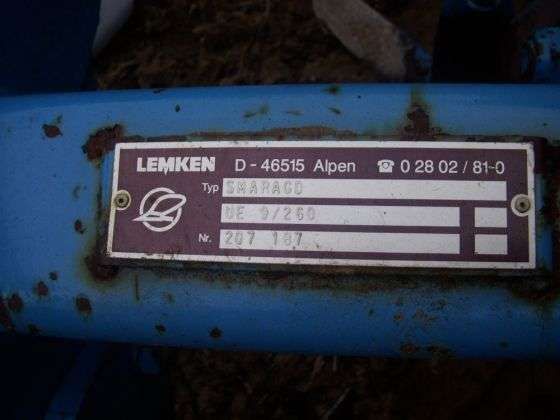 Tabliczka znamionowa agregatu Lemken