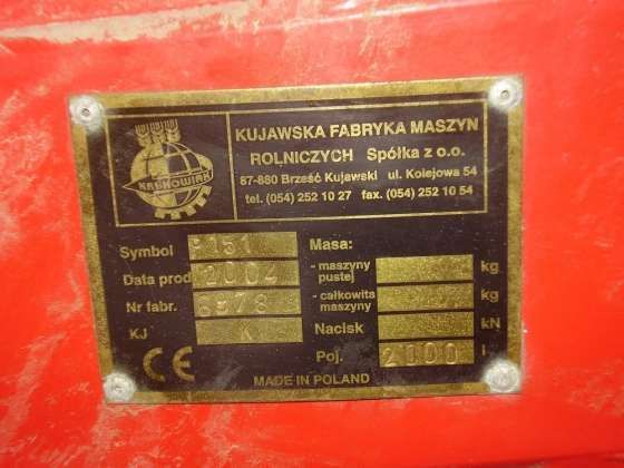 Tabliczka znamionowa opryskiwacza Apollo firmy Krukowiak