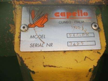 Tabliczka znamionowa Capello do John Deere