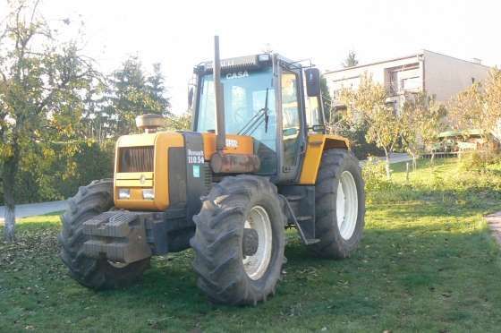  Żółty używany w dobrym stanie ciągnik rolniczy Renault 110.54 